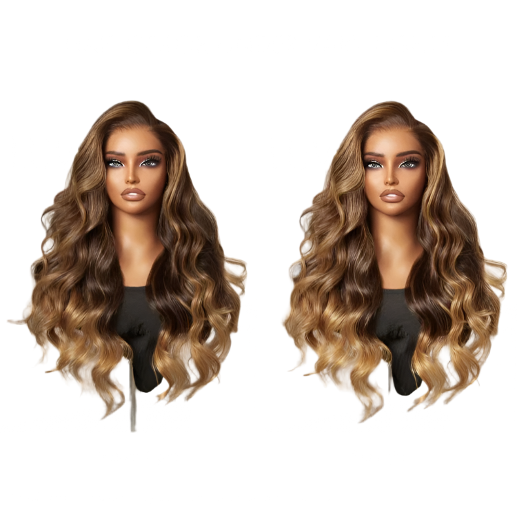 All-Day Comfort™ Sun-Kissed Blonde Ombre Highlight Loose Body Wave Wig – Glueless 7x6 HD Lace Closure with Pre-Cut Lace for a Natural, Radiant Look